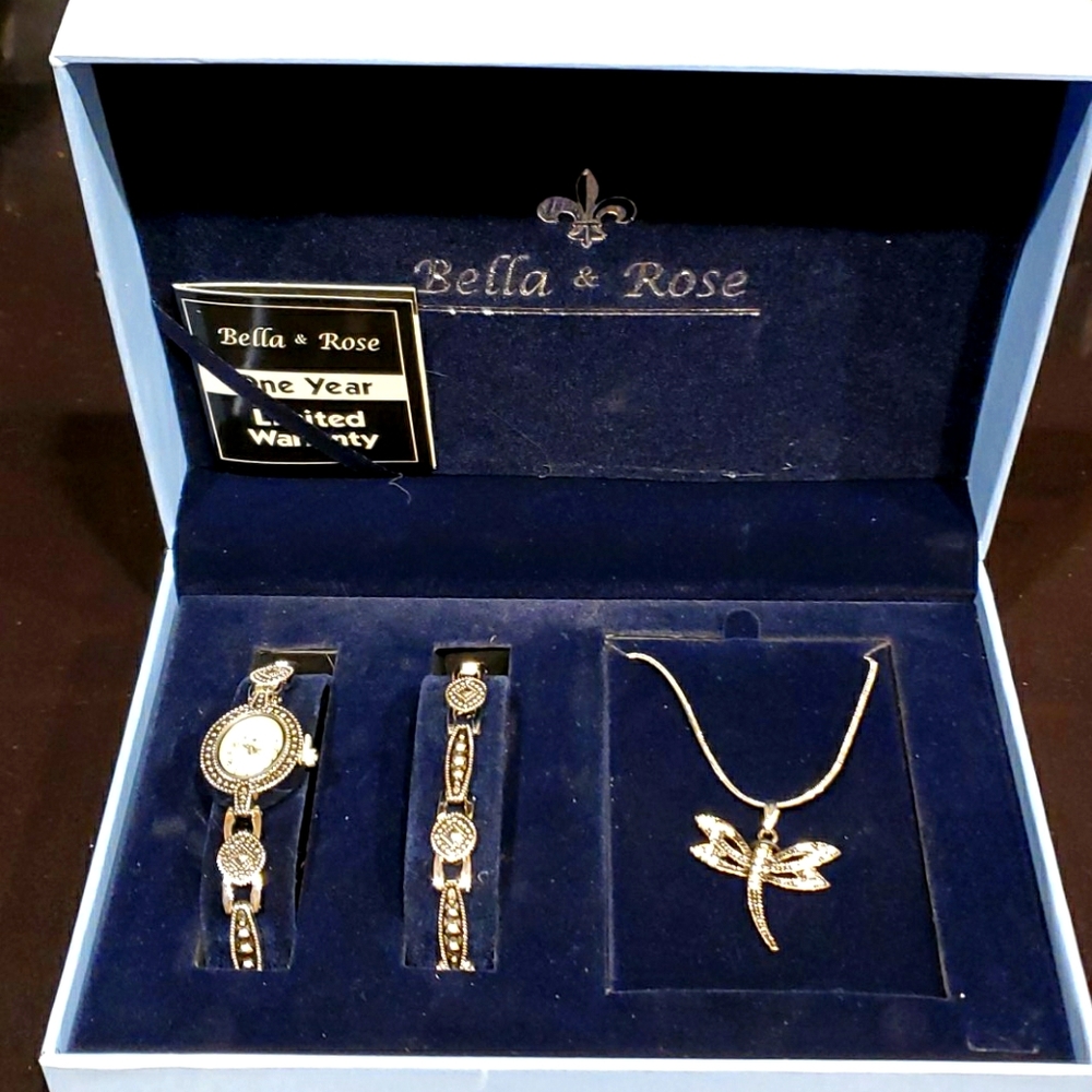 Bella & Rose Watch and Jewelry Set